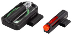 HiViz MPFD21 FastDot  H3 Sight Set for S&W M&P Red Fiber Optic Front Sight-Green Tritium Rear Sight