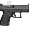 CZ-USA 01568 P-10 S  Sub-Compact Frame 9mm Luger 10+1 3.50" Black Steel Barrel, Black Nitride Optic Ready/Serrated Steel Slide, Black Polymer Frame w/Picatinny Rail