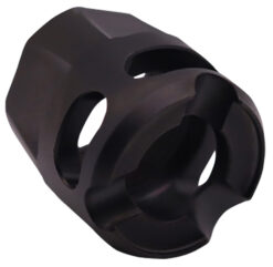 True Precision Inc TPYMICROBC Micro Compensator Y-Type Black DLC 416R Stainless Steel 1/2"x28 Threads 9mm/380 ACP