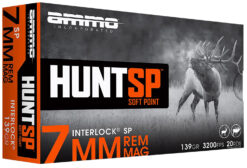 Ammo Inc 7MM139SPA20 Hunt  7mm 139gr Soft Point 20 Per Box/10 Case