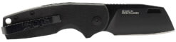 S.O.G SOG16030757 Stout SJ 2.60" Folding Clip Point Plain Stonewashed Cryo D2 Steel Blade/ Black Textured G10 Handle Includes Belt Clip, Presentation Box