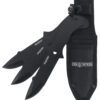 Cold Steel CSTH80KVC3PK Throwing Knives  Set of 3 Fixed 8" Drop Point Plain Black Oxide 420 Stainless Steel Blade, Includes Sheath