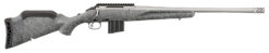 Ruger 46907 American II  Full Size 400 Legend 5+1 20" Cobalt Cerakote Spiral Fluted Threaded Barrel & Alloy Steel Receiver w/Picatinny Rail, Gray Splatter Adj LOP Synthetic Stock