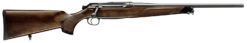 Sauer 80117098 505 Lux Full Size 7mm Rem Mag 2+1 24" Matte Blued Threaded Barrel, Matte Blued Saddle Mount Steel Receiver, Grade 5 Wood Fixed Stock