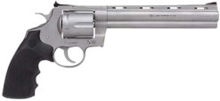 Colt Mfg PYTHONSM8RTS Python  357 Mag/38 Special 6 Shot 8" Bead Blasted Vent Rib Barrel, Cylinder & Frame, Black Rubber Grip, Exposed Hammer