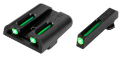 TruGlo TG131KT TFO  Green/Tritium/Fiber Optic Front Sight-Green/Tritium/Fiber Optic Rear Sight Kimber 1911