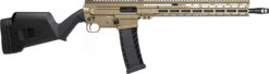 CMMG 94AC80FCT Dissent BR4 *CA Compliant 9mm Luger 10+1 16.10" Black Nitride Threaded Barrel, Coyote Tan Cerakote Picatinny Rail Aluminum Receiver, Magpul SGA Black Polymer Stock