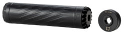 Anechoic X35B Anechox 35  35Cal/338Lapua/338/35Magnums Black Stainless Steel/Titanium 1 3/8"x24 w/ 1/2"x28 DTA