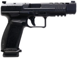 Canik HG6825N Mete SFx  9mm Luger 10+1 5.20" Black Nitride Match Grade Barrel, Black Optic Ready/Serrated Steel Slide, Black Polymer Frame w/Picatinny Rail, Aggressive Texture Grip