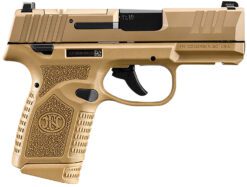 FN 66101423 Reflex MRD 9mm Luger 10+1 3.30" Micro-Compact Frame Flat Dark Earth PVD Optic Ready/Serrated Steel Slide w/Picatinny Rail Stippled Grip Ambidextrous