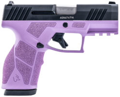 Taurus 1-GX2931LP GX2  9mm Luger 13+1 3.37" Matte Stainless Steel Barrel, Matte Black Serrated Stainless Steel Slide, Light Purple Polymer Frame w/Picatinny Rail, Polymer Grip
