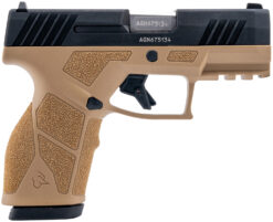 Taurus 1-GX2931T GX2  9mm Luger 13+1 3.37" Matte Stainless Steel Barrel, Matte Black Serrated Stainless Steel Slide, Tan Polymer Frame w/Picatinny Rail, Polymer Grip