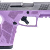 Taurus 1-GX2939LP GX2  9mm Luger 13+1 3.37" Matte Stainless Steel Barrel, Matte Serrated Stainless Steel Slide, Light Purple Polymer Frame w/Picatinny Rail, Polymer Grip