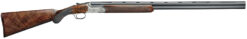 Rizzini USA 2201-2828 BR220 Field 28 Gauge 28" Nickel Chrome Coin Anodized Steel Steel Receiver Engraved Grade 2.5 Turkish Walnut Wood Stock