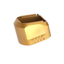 Tyrant CNC TDMPMAGEXFSGOLD  Magazine Extension 9mm/40 S&W Fits S&W M&P Full-Size Black Aerospace Grade Aluminum