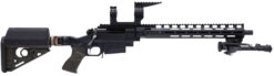 Larue Tactical LTBCSIETE308W OD Green  308 Win 5+1 Match Grade Threaded Barrel, 15" M-LOK Handguard, Black Picatinny Rail Receiver, Adj RAT OD Green Stock, A-PEG OD Green Grip, Briefcase, Bipod