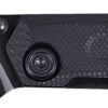 CRKT 2670 Straight  EDC Compact 2.60" Folding Wharncliffe Plain Black Oxide D2 Steel Blade, Black G10 Handle