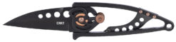 CRKT 5102NK Snap Lock  2.55" Folding Drop Point Plain Black TiNi 420J2 SS Blade, Black TiNi Stainless Steel Handle