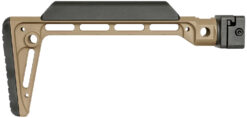 Midwest Industries MIMINSFFDE Minimalistic Side Folding Stock Flat Dark Earth 6061 Aluminum Folding