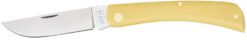 Case 00038 Sod Buster  Folding Skinner Plain Tumble Polish Carbon Steel Blade/Smooth Yellow Synthetic Handle