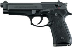 Beretta USA J92F300CA 92FS *CA Compliant Full Size Frame 9mm Luger 10+1 4.90" Black Steel Barrel, Black Bruniton Serrated Steel Slide, Black Bruniton Aluminum Frame w/Beavertail, Ambidextrous, US Made