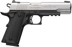 Browning 051120492 1911 Black Label Full Size Frame 380 ACP 8+1 4.25" Stainless Steel Barrel, Satin Stainless Serrated Slide, Matte Black Polymer Frame w/Picatinny Rail, Black Polymer Grip