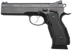 Cz Custom Shop 96336 A01-LD  9mm Luger 19+1 5" Match Grade Bull Barrel, Black Optic Cut/Serrated Steel Slide, Black Polycoat Steel Frame w/Beavertail, Black G10 Grip, Long Dustcover