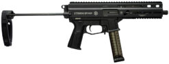 Grand Power 197892004855 SP10A3 Stribog 10mm Auto 20+1 8" Black Threaded Barrel, Black Aluminum Picatinny Rail Receiver, Black Polymer PDW Tailhook Brace, Black Polymer Grip, Thread Protector
