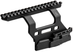 Leapers MTUAK01 Quick-Detachable AK Side Mount  Matte Black Anodized Aluminum 6.69" Long