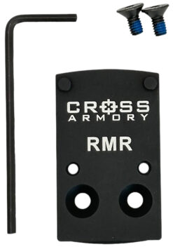 Cross Armory CRRMADAPTER  Adapter Plate Black Oxide Aluminum Compatible w/ RMR Optics