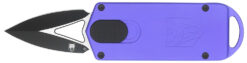 CobraTec Knives CTASPPUR ASP  1.94" OTF Dagger Plain D2 Steel Blade, 3.31" Purple Aluminum Handle