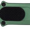 CobraTec Knives 952ODGDAGNS 952  1.75" OTF Dagger Plain Stonewashed D2 Steel Blade, 3" OD Green Anodized Aluminum Handle