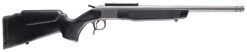 CVA CR4440S Scout Takedown 360 Buckhammer 1rd 22" Stainless Fluted Threaded Barrel, Stainless Steel Receiver w/Picatinny Rail, Adj Comb & LOP Black Synthetic Stock