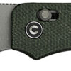 Civivi Knives C23074-3 Baby Banter 2 2.34" Folding Drop Point Plain Gray Stonewashed Nitro-V Steel Blade, Green Textured Canvas Micarta Handle