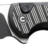 Civivi Knives C23040B-1 Stormhowl  3.30" Folding Clip Point Plain Black Stonewashed Nitro-V Steel Blade, Milled Black Aluminum Handle