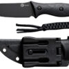 Civivi Knives C23041-1 Stormridge  3.92" Fixed Straight Back Plain Black Stonewashed Nitro-V Steel Blade, Black Textured G10 Handle