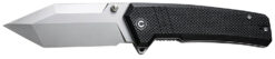 Civivi Knives C23024-1 Bhaltair  3.98" Folding Tanto Plain Stonewashed 14C28N Steel Blade, Black Textured G10 Handle