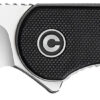 Civivi Knives C907A Elementum  2.96" Folding Plain Satin D2 Steel Blade, 4.03" Black Textured G10 Handle