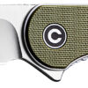 Civivi Knives C907E Elementum  2.96" Folding Plain Satin D2 Steel Blade, 4.03" Green Textured G10 Handle
