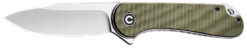 Civivi Knives C907E Elementum  2.96" Folding Plain Satin D2 Steel Blade, 4.03" Green Textured G10 Handle