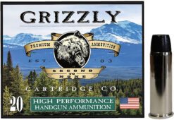 Grizzly Ammo GC44M16   44RemMag 300gr Wide Flat Nose Gas Check 20 Per Box/10 Case