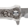Smith & Wesson Knives 1205011 Unwavered  3.50" Folding Dagger, Plain Stonewashed 8Cr13MoV SS Blade, 4.25" Rosewood w/SS Scales Handle
