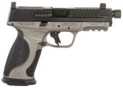 Ed Brown MPFTACT Fueled M&P Tactical 9mm Luger 19+1 4.75" Black Nitride Match Grade Threaded Barrel, Black Nitride Optic Cut/Serrated Stainless Steel Slide