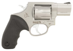 Taurus 2-817029 817  Medium 38 Special 7 Shot 2" Matte Stainless Steel Barrel, Cylinder & Frame, Black Rubber Grip, Exposed Hammer