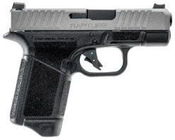 Gforce Arms GF932512BN Rapture  Sub-Compact Frame 9mm Luger 12+1 3.25" Black Steel Barrel, Nickel Steel Optic Cut/Serrated Slide, Black Cerakote Polymer Frame, Shield RMSc/RMR Footprint