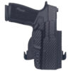 Rounded Gear SSRP365XMACROCFRHOW  Paddle Holster OWB Black Carbon Fiber Kydex Fits Sig Sauer P365 X-Macro Right Hand