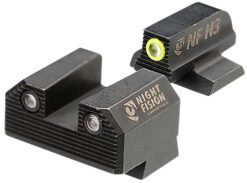 Night Fision CNK029187250YGZG Mete SF Stealth Yellow Tritium Rear Black Frame Fits Canik