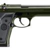 Beretta USA J92F300GR15 92FS  Full Size Frame 9mm Luger 15+1 4.90" Black Steel Barrel, OD Green Cerakote Serrated Slide, OD Green Cerakote Aluminum Frame w/Beavertail, Black Textured Grip