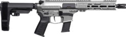 CMMG 45A890FTNG Banshee FE MkG 45 ACP 13+1 8" Black Nitride Threaded Barrel, M-LOK Handguard, Titanium Cerakote Aluminum Receiver w/Picatinny Rail, Black Polymer CMMG RipBrace, CMMG Zeroed Grip