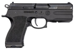 FK Brno US TMTPSDC PSD  Compact Frame 7.5 FK 14+1 4.30" Black Nitride Tilting Steel Barrel, Dark Gray Nitride Steel Optic Cut/Serrated Slide, Black Polymer Frame w/Accessory Rail, Textured Grip